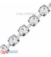 Metal Cup Stone Chain - Silver - 25 inches
